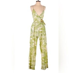 Sincerely Jules Green Leaf Print Jumpsuit